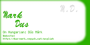 mark dus business card